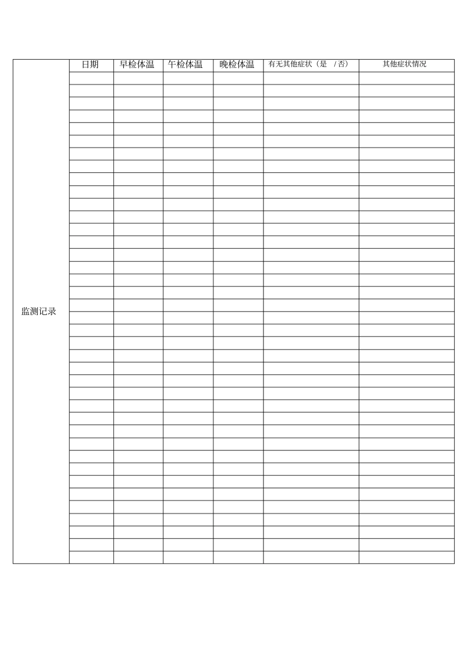 重点人员健康情况监测表_第2页