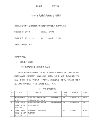 重点试验室总结报告北京大学肿瘤医院