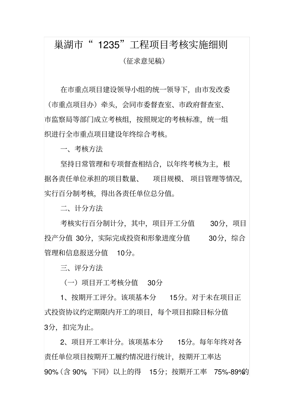 重点项目考核实施细则_第1页