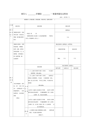 量刑量化过程表