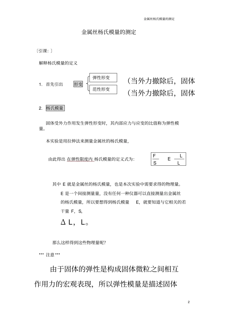 金属丝杨氏模量的测定_第2页