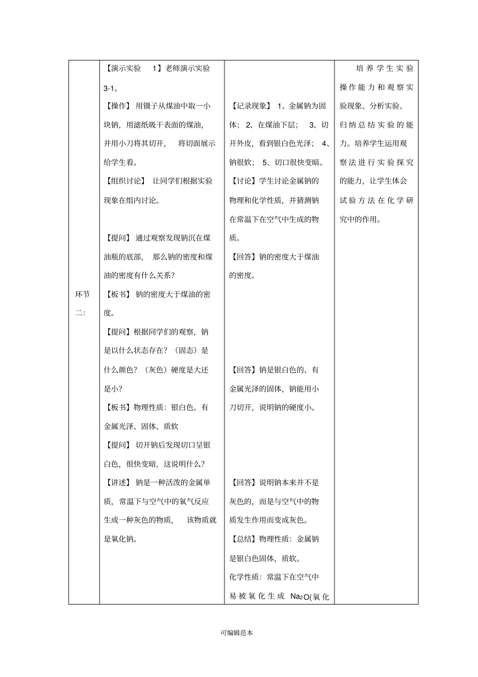 金属及其化合物教学设计_第3页