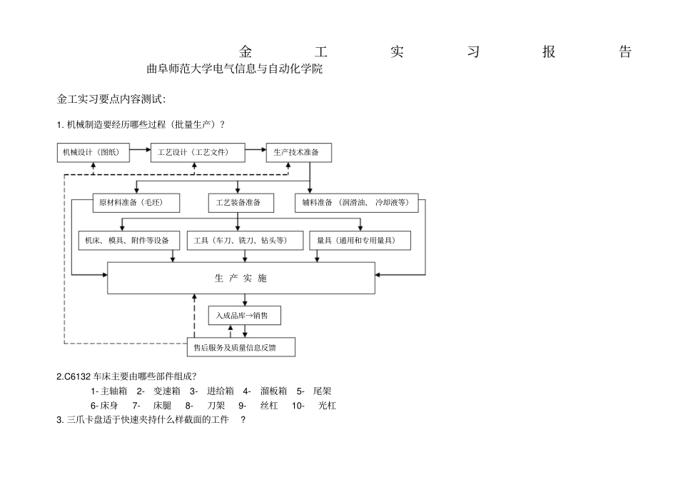 金工实习测试答案zz_第1页