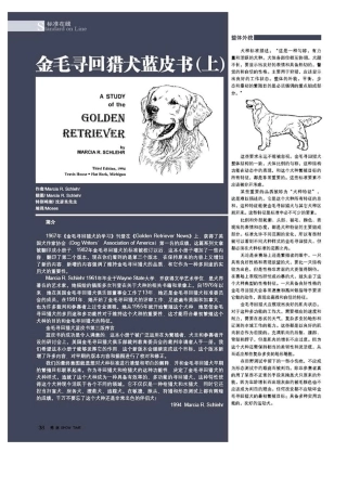 金毛寻回猎犬蓝皮书