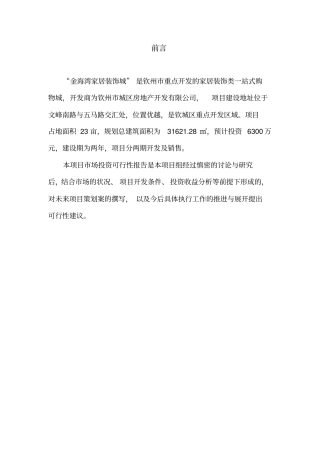 金海湾可行性报告新