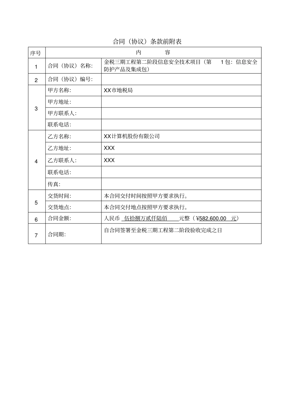 金税三期工程第二阶段信息安全技术项目第1包：信息安全防护产品及集成包合同_第2页