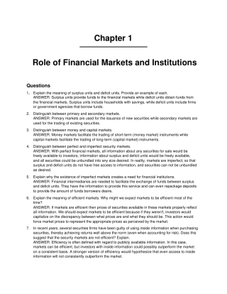 金融场与机构课后习题答案最新