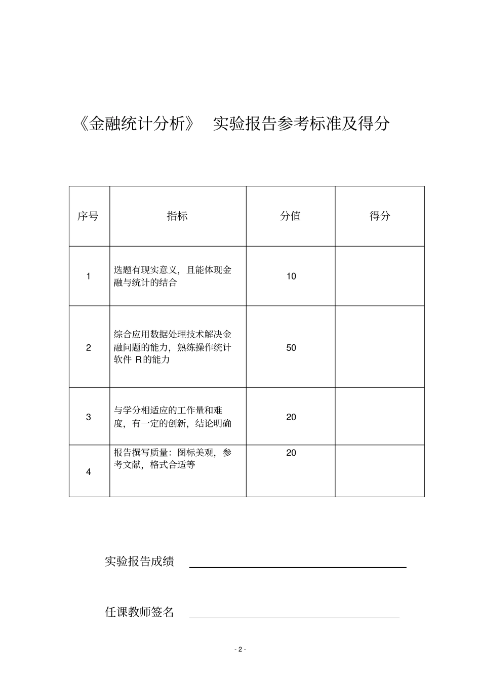 金融统计试验报告_第2页