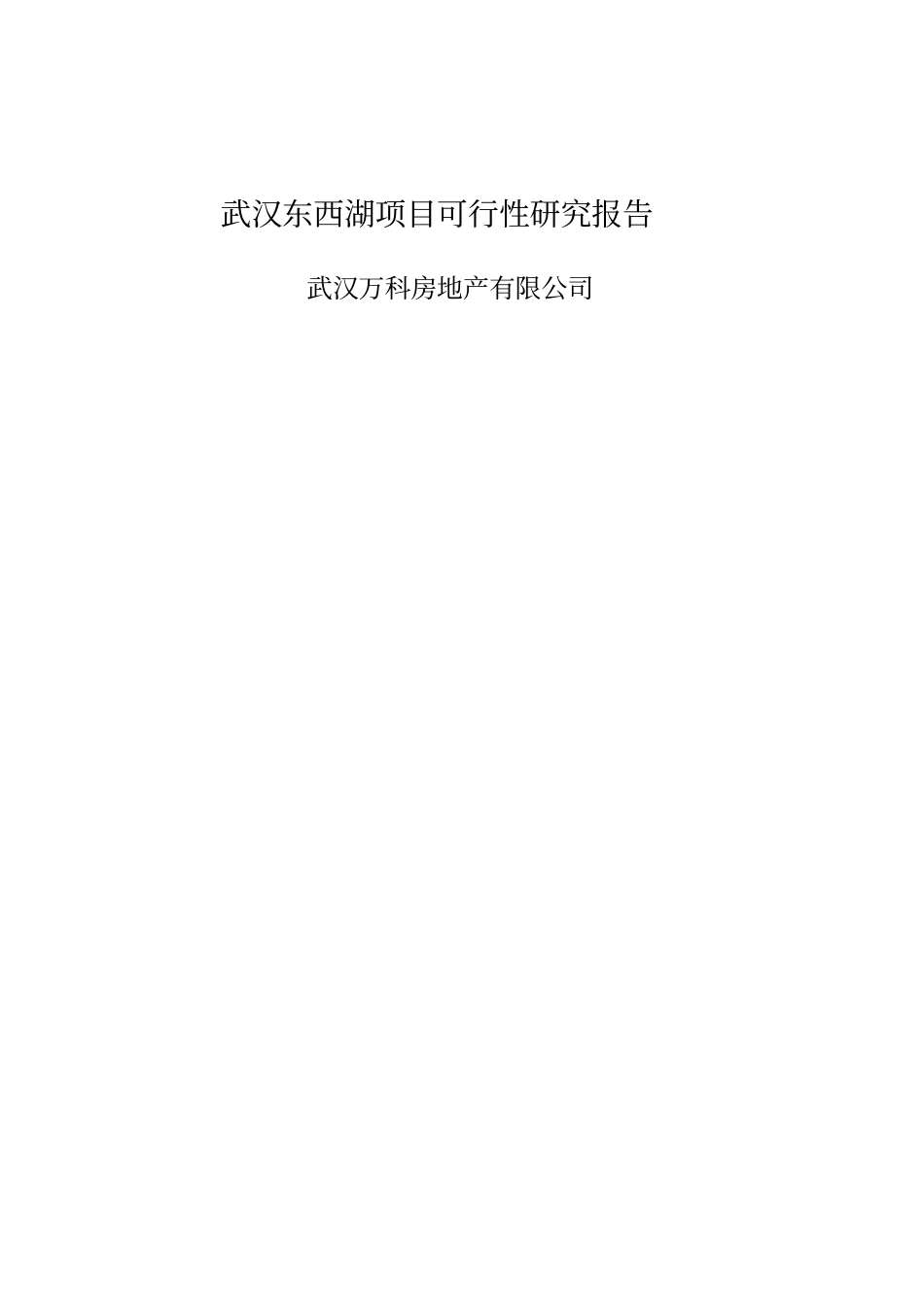 金银湖房地产项目可行性研究报告_第1页