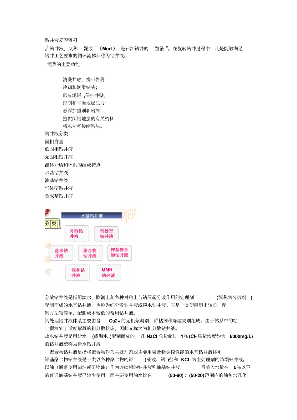 钻井液复习资料_第1页