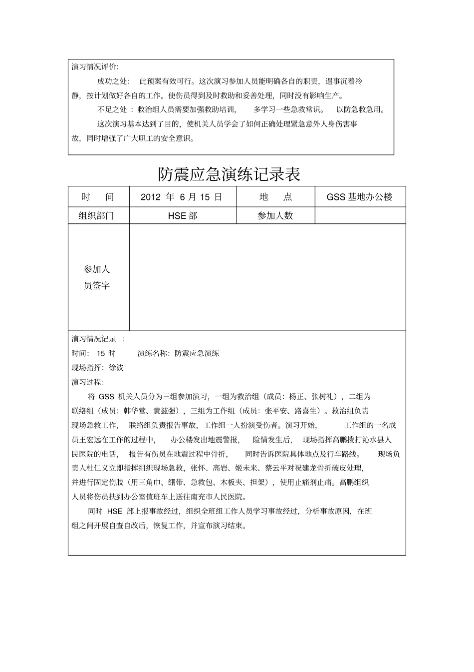 钻井演练记录模板_第2页