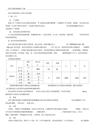 钻孔压浆桩的施工方案与技术措施