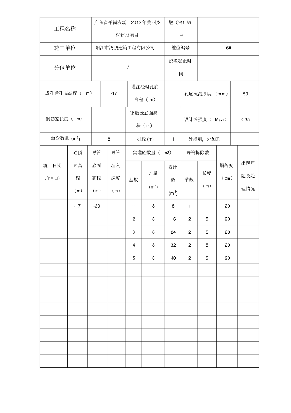 钻孔灌注桩的报验资料_第2页
