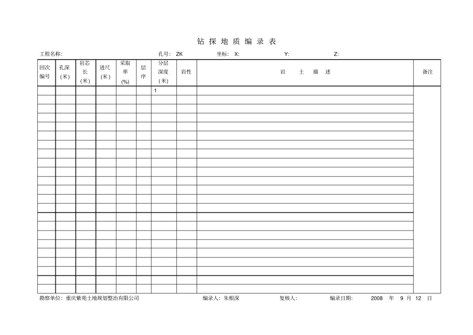 钻探地质编录表模板_第2页