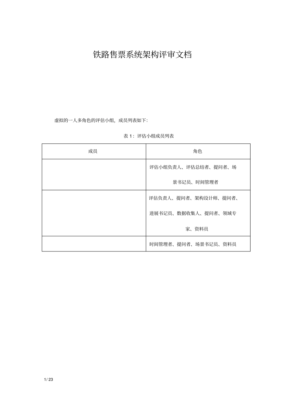 铁路售票系统架构评审文档_第1页