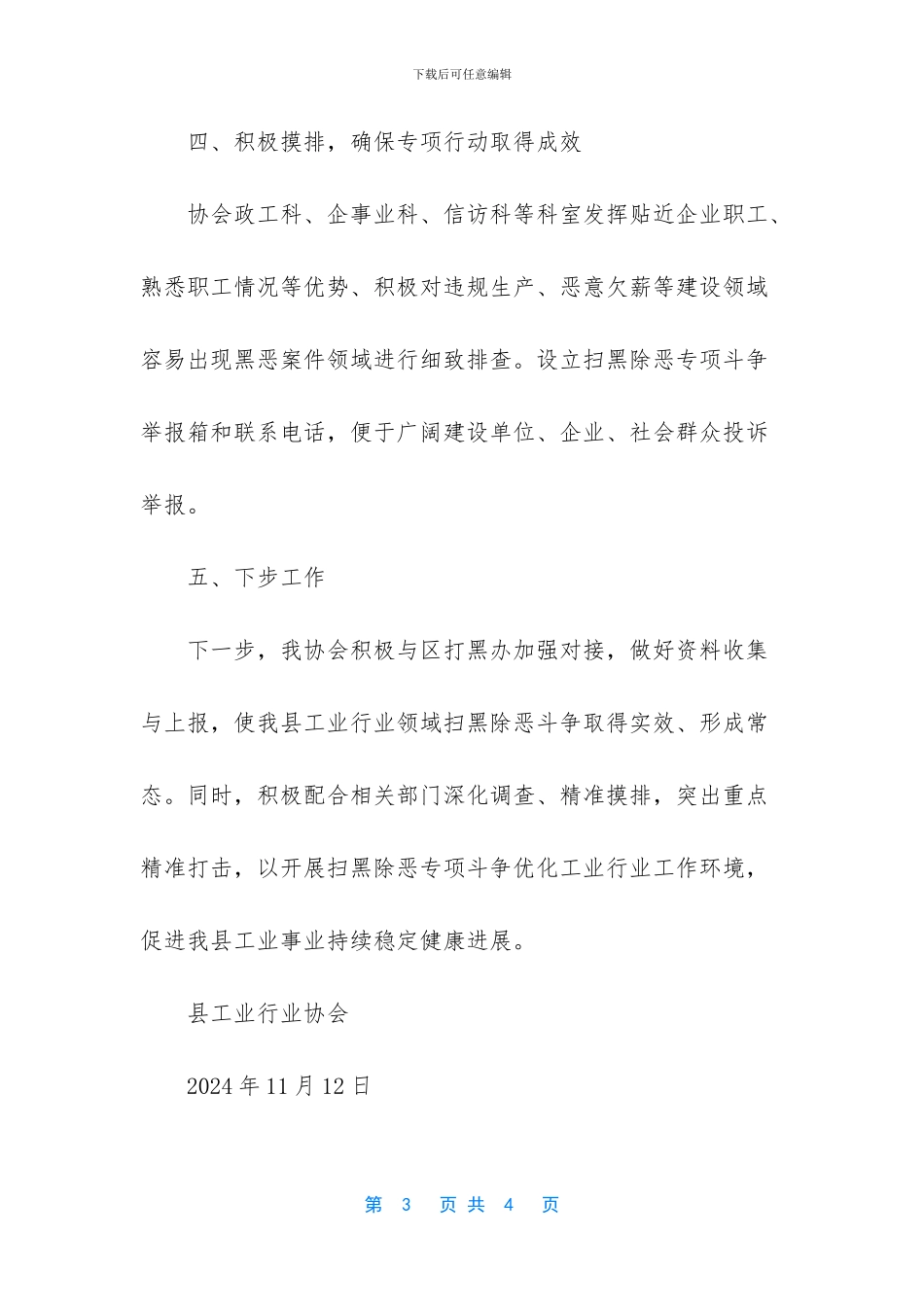 扫黑除恶年度工作总结_第3页