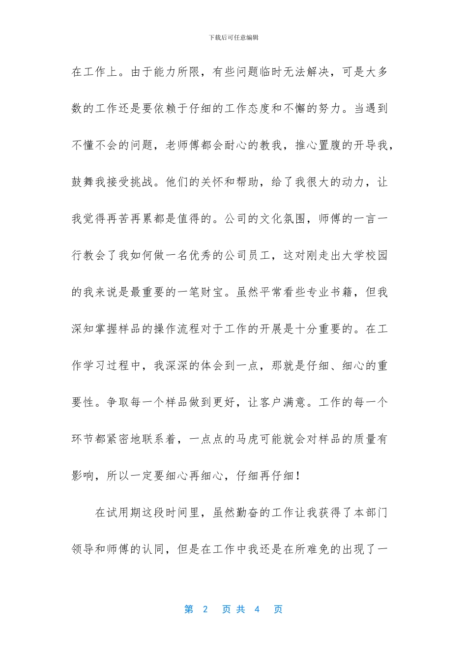 技术部转正工作总结_第2页