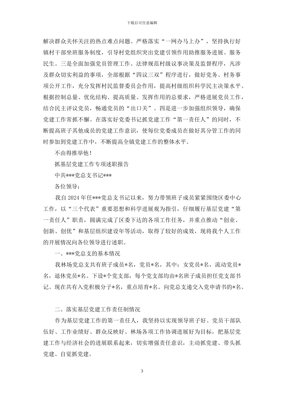 抓党建工作专项述职汇报材料_第3页