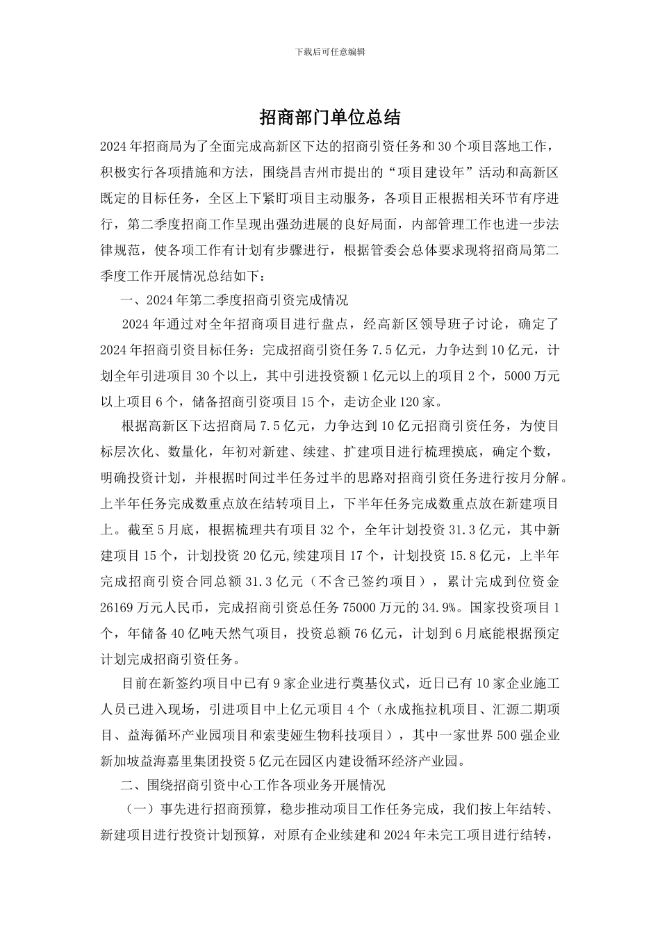 招商部门单位总结_第1页