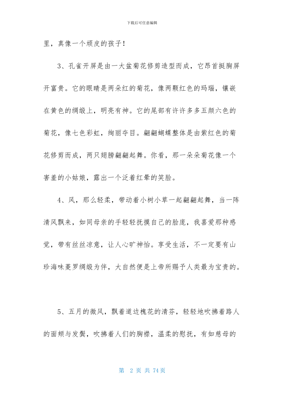 描写风景的优美段落_第2页