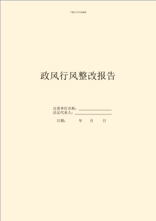 政风行风整改报告