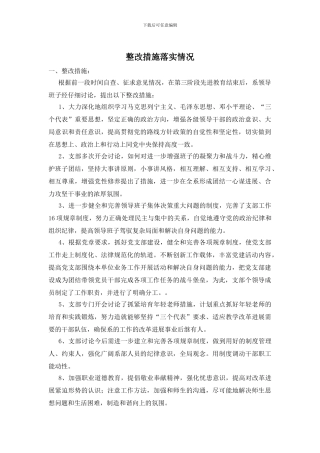 整改措施落实情况