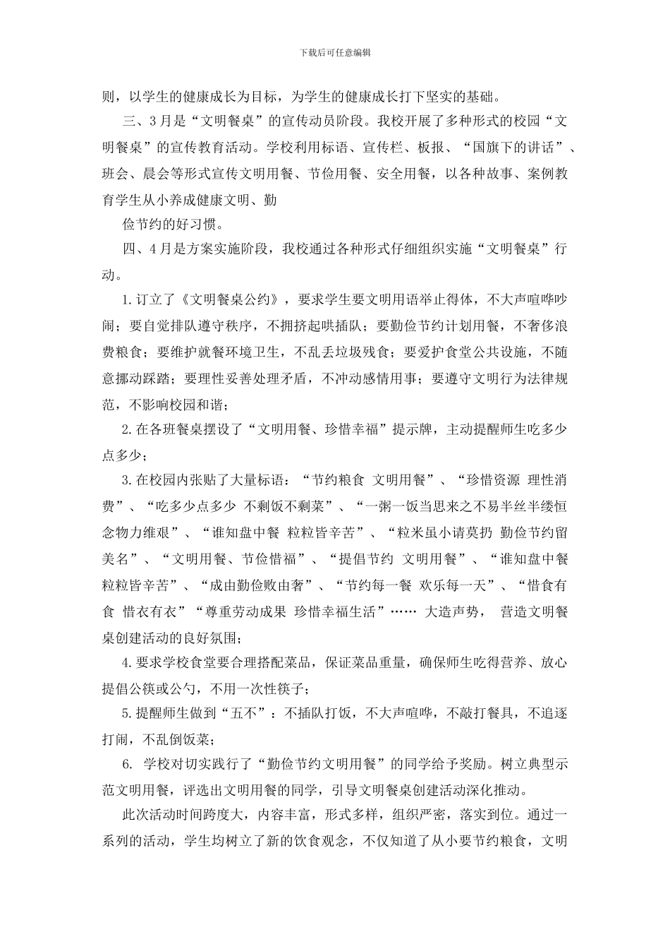 文明餐桌活动总结七篇_第2页