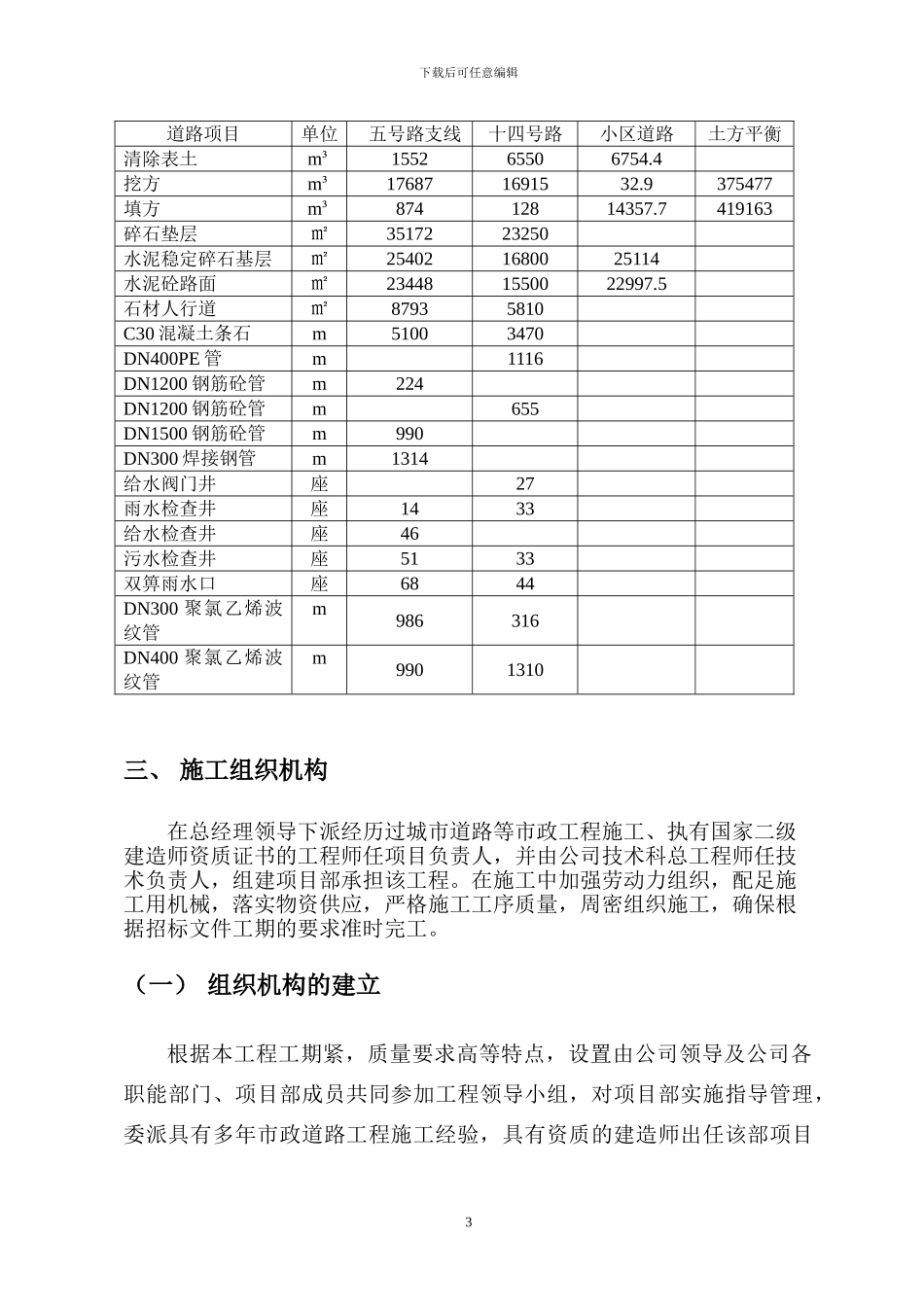 新型市政道路工程施工方案_第3页