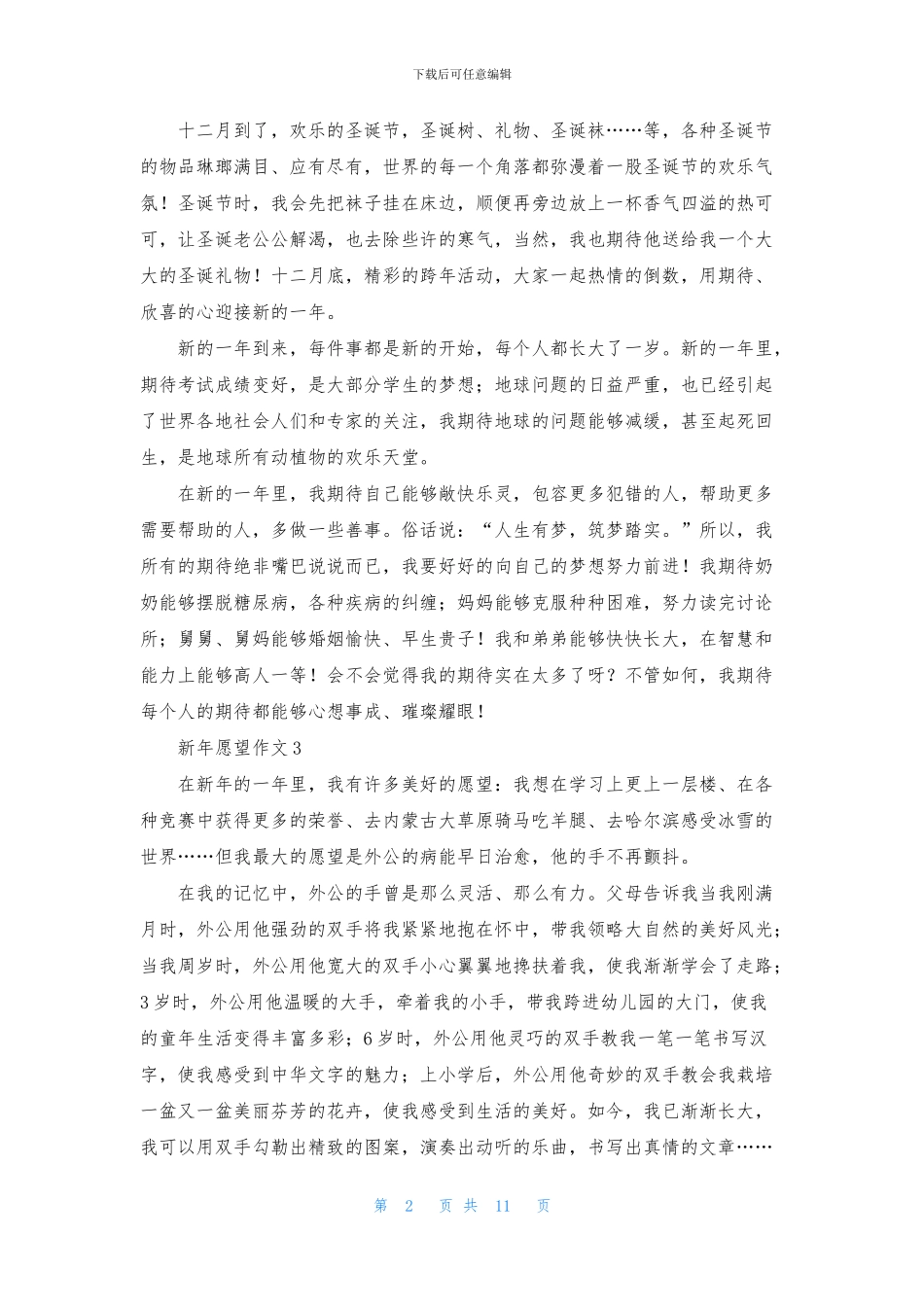 新年愿望作文(合集15篇)_第2页