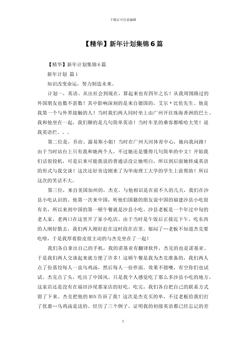 新年计划集锦6篇_第1页