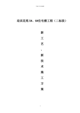 新技术应用施工方案