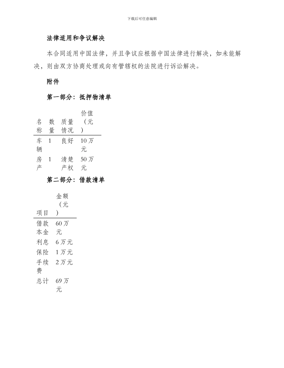 新版抵押物借款合同_第3页