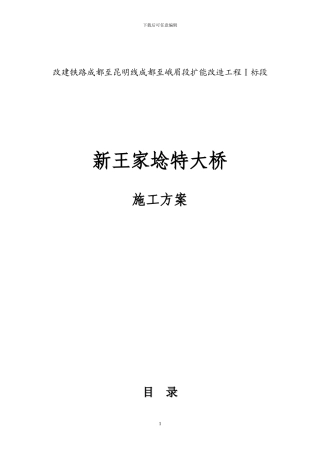 新王家埝特大桥施工方案