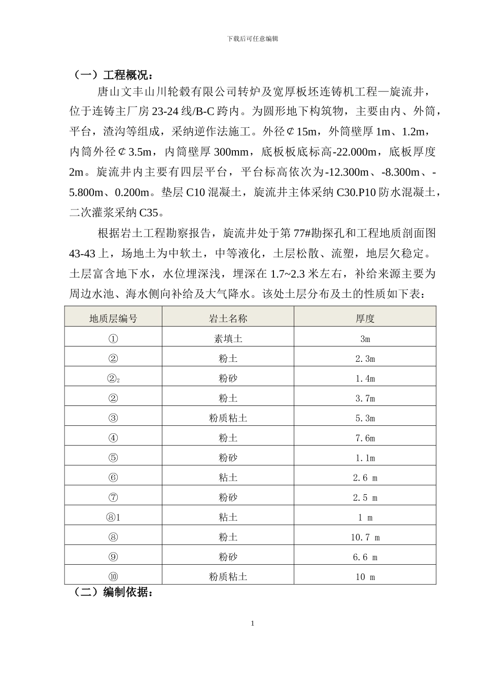 旋流井土建施工方案_第1页