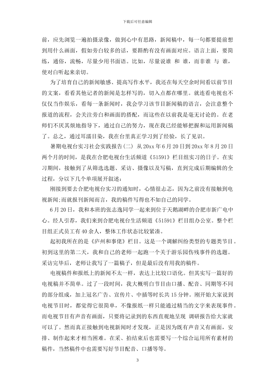 暑假电视台实习报告_第3页