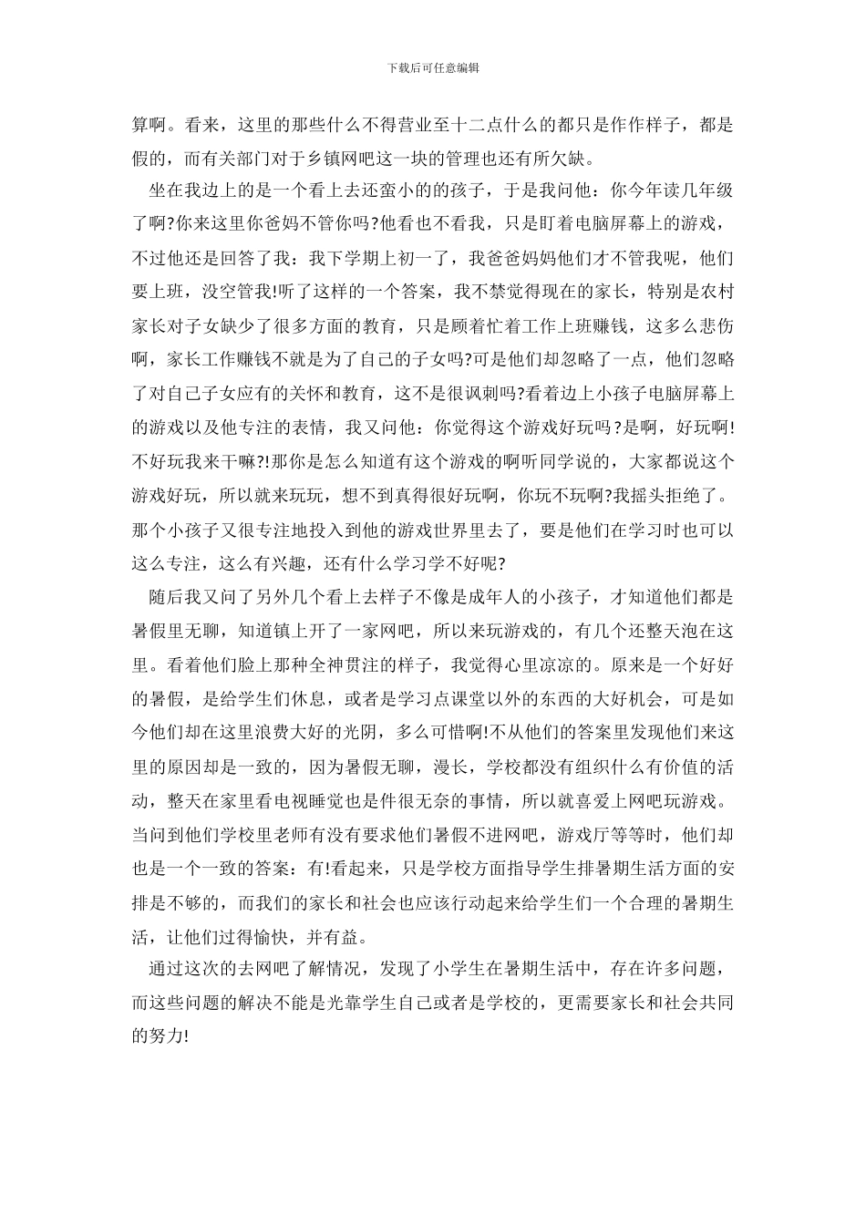 暑期乡镇网吧调查报告_第3页