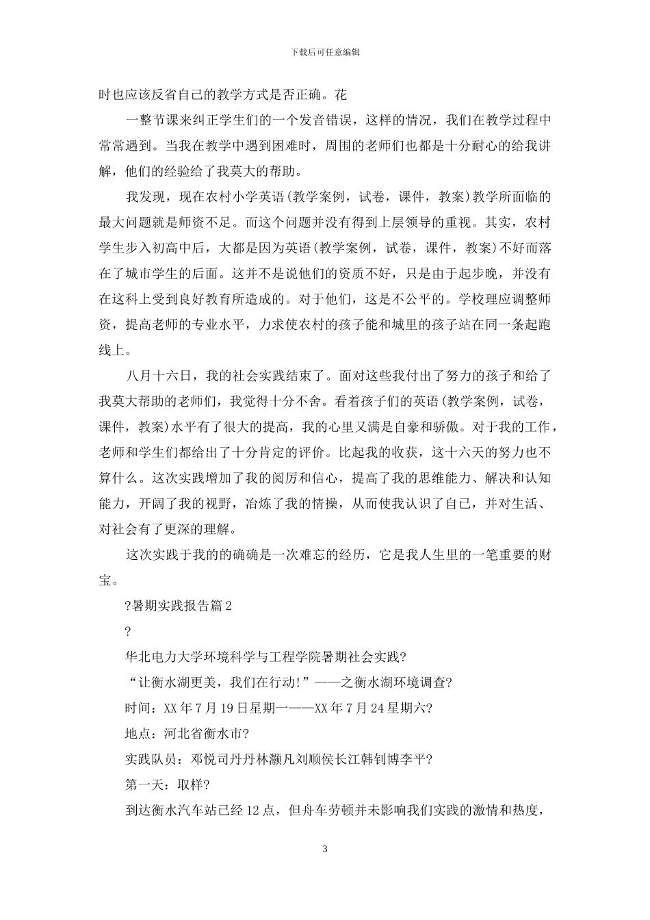 暑期实践报告例文2024_第3页