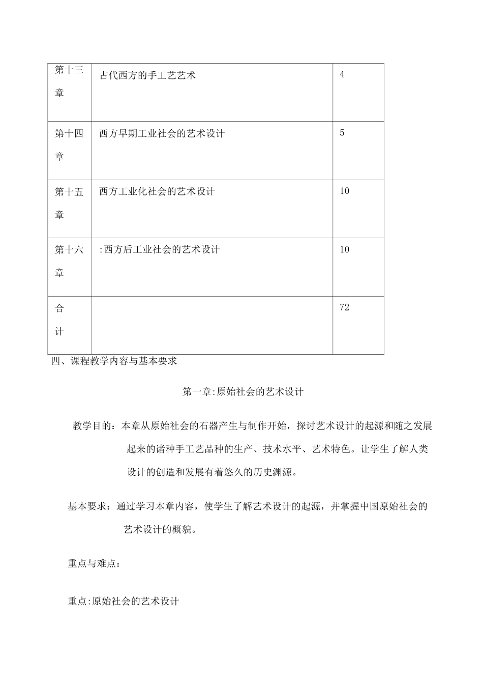中外设计史课程教学大纲_第3页