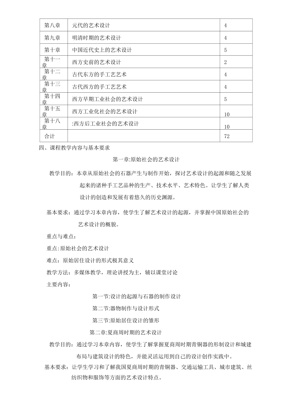《中外设计史》课程教学大纲 _第2页