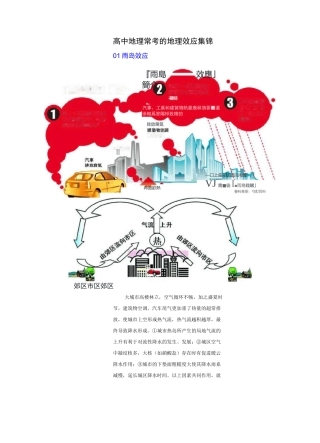 高中地理常考的地理效应集锦