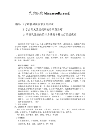乳房疾病教案