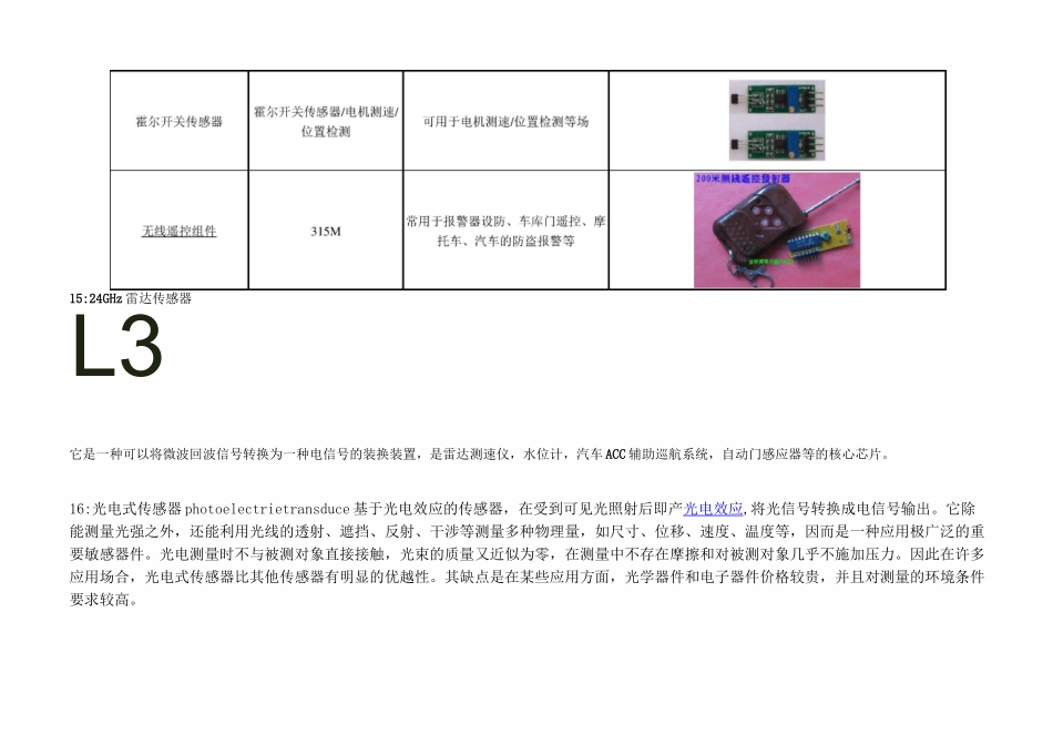 (完整版)常用传感器种类_第3页