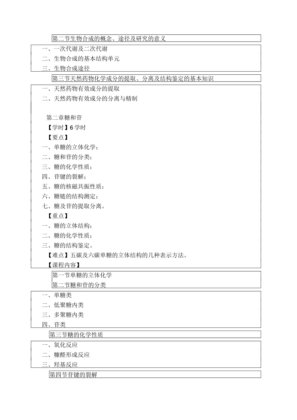 天然药物化学课程教学大纲_第3页