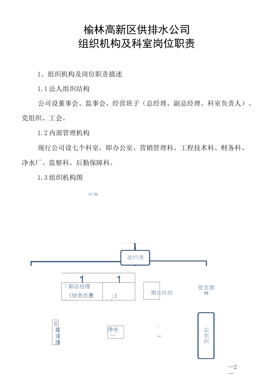 供水公司组织机构及配置_第2页