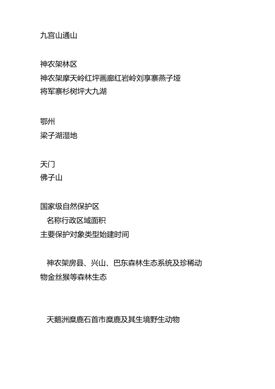 湖北的自然保护区_第3页