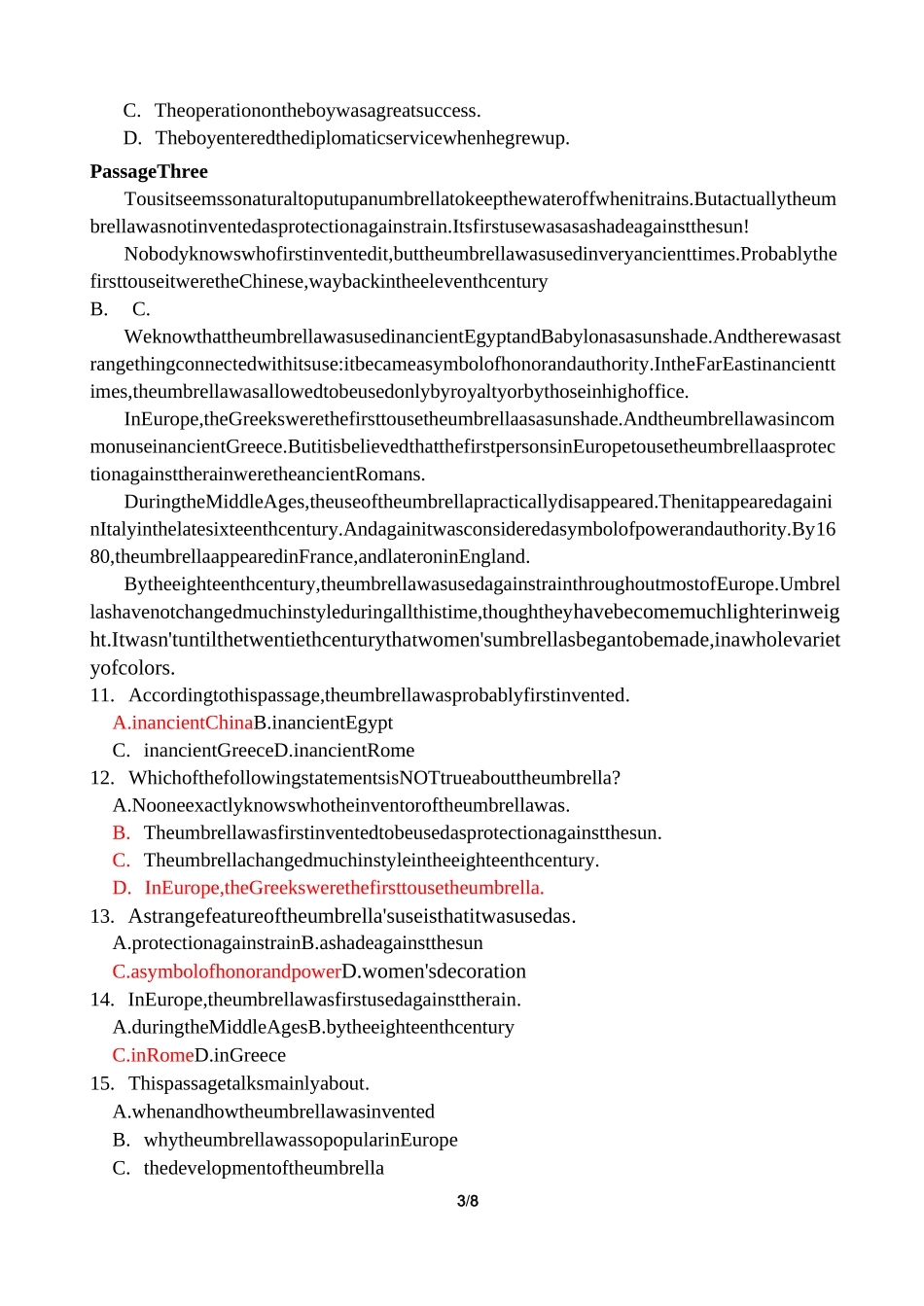 (完整)五年制高职专转本英语考试模拟卷1_第3页