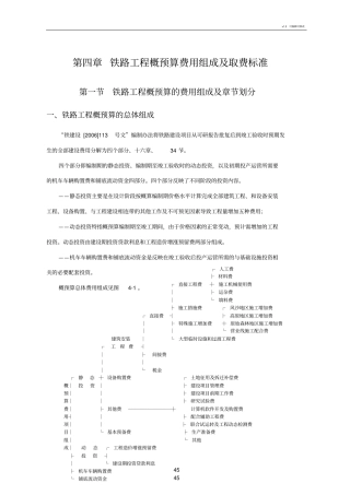 铁路工程概预算费用组成及取费标准