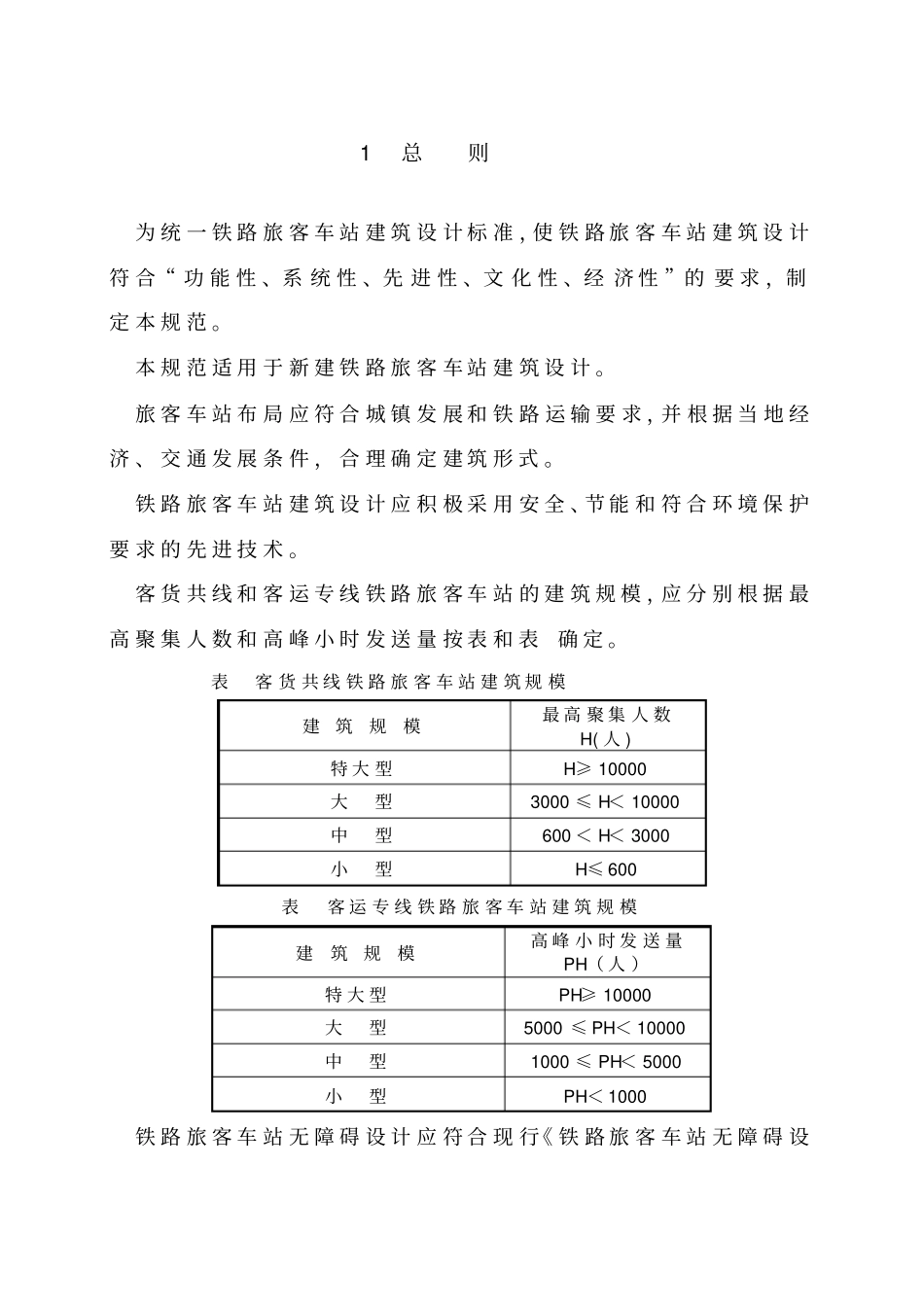 铁路旅客车站建筑设计规范_第1页