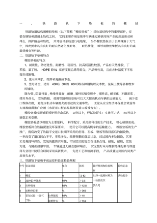 铁路轨下橡胶垫板