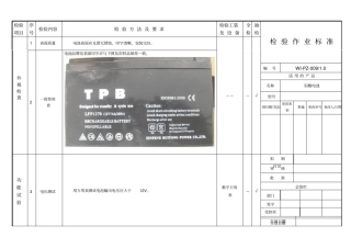 铅酸电池检验作业标准
